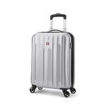 SWISSGEAR Chrome Hardside Spinner International Carry-On Luggage 20-Inch, Silver