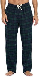 Ashford & Brooks Mens Super Soft Flannel Plaid Pajama Sleep Pants - Blackwatch Plaid - 3X-Large