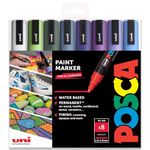 Posca - PC-5M - Paint Marker Art Pens - 1.8-2.5mm - Winter Tones Set of 8 in Gift Box