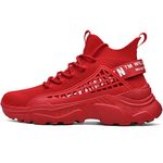 XIDISO Mens Fashion Sneakers Sports Shoe Athletic Walking Running Shoes Casual Sneaker Red