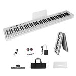 Cossain 88 Key Digital Piano, Folding Piano Keyboard [Full Size/Semi-Weighted/Tough Sensitive] Portable Piano with Piano Bag, [Bluetooth & MIDI] Electric Piano Keyboard for Beginners, Teens, Adult