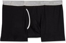 Bonds Mens Underwear Cotton Blend Guyfront Trunk (1 Pack), Black / Silver (1 Pack), XXX-Large