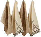 DII Cotton French Jacquard Dish Towels, Set of 3, Decorative Tea Towels for Everyday Kitchen Cooking and Baking-French Macaroons