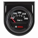 Bosch SP0F000049 Style Line 2" Electrical Water/Oil Temperature Gauge (Black Dial Face, Black Bezel)