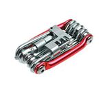 Frackson Carbon Steel 11 In 1 Cycle Tool Kit Multi Purpose Mountain Bike Bicycle Repair Tool Kit Allen Key Spoke Wrench (Red)