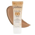 purlisse Perfect Glow BB Cream SPF 30: Clean & Cruelty-Free, Medium Flawless Coverage, Hydrates with Jasmine (TAN)