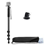 72" Pro Camera Monopod with Quick Release for Gopro 1, 2, 3, 3+, 4 Gopro+, Gopro Hero Silver & Black edition, GoPro Hero 4 Session + Tripod Mount + eCostConnection Microfiber Cloth