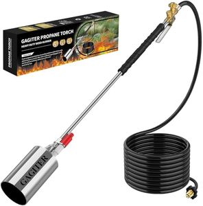 Propane Torch Weed Burner Kit,High Output 2,400,000 BTU with Igniter and 10FT Hose,Heavy Duty Blow Torch Flamethrower with Turbo Trigger for Flame Weeding,Roof Asphalt,Ice Snow,Road Marking