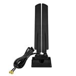 Eightwood WiFi 6E Antenna Tri-Band 6GHz 5GHz 2.4GHz RP-SMA WiFi Antenna Magnet Mount Base for PC Desktop Computer Motherboard WiFi Bluetooth Card Wireless WiFi Router