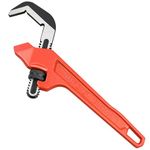 MAXPOWER Offset Hex Wrench 300mm (12-Inch), Adjustable Hex Pipe Wrench, Portable Straight Pipe Spanner for Gripping Hexagonal or Square Nuts