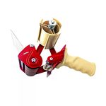 Elepa Packing Tape Dispenser Gun-3 Inch Wide Heavy Duty Tape Gun with Ergonomic Handle,Suitable for 3 Inch Core Roll of Tape (Red.)
