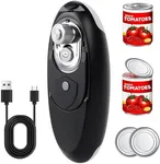 Electric Can Opener, Can Opener Electric Fits All Can Sizes, One Touch USB Rechargeable Electric Can Opener for Kitchen and Seniors with Arthritis, Chef, Automatic Can Opener, Portable Kitchen Gadgets
