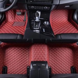 Car Floor mat- Customize The Picture - Customized for Your Personal Model - Heavy Duty Leather Car Mat Non-Slip Waterproof (Claret)