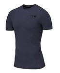 TCA Boys' Pro Performance Compression Base Layer Short Sleeve Thermal Top - Graphite, 12-14 Years