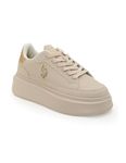 U.S. POLO ASSN. Womens Eleanor 2.0 Nude Sneakers-(UK4)(US5)(1FD24589A03)