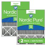 Nordic Pure 20x25x5HM13-2 20x25x5, MERV 13, Honeywell Replacement Air Filter, Box of 2, 5-Inch