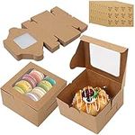 iDopick 30pcs Brown Bakery Boxes wi