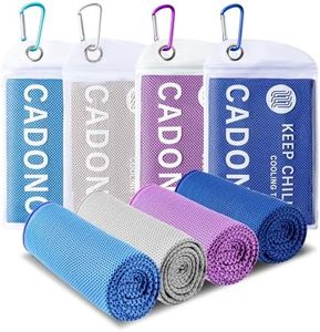 4 Pack Cooling Towel (40"x12"), Soft Breathable Chilly Towel, Ice Towel, Microfiber Towel for Yoga, Sport, Running, Workout,Gym, Camping, Fitness, Workout & More Activities(Multicolor)
