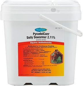 Farnam PyrantelCare Daily Horse Dewormer 2.11% (Pyrantel Tartrate) for Horses of All Ages, Equine Anthelmintic, Continuous Protection Against Small Stronglyes, Ascardis and Pinworms, 10 lbs