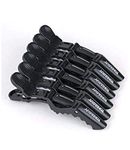 Mapperz Professional Hair Styling Clips Sectioning Crocodile Hair Clips Duckbill Clips Section Clips for Women, Non-Slip Hairdresser Dedicated Partition Hairgrips (Black), Pack of 6