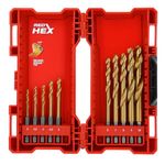 Milwaukee 48894759 Hss-G 10PC Titanium Red Hex Drill Bits