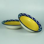 SEPARATE WAY Ceramic Designer Umrao Soup Plate Suitable for Serving Soup,Pasta,Noodles,Pasta,Desserts & Side Dishes(Pack of 2)