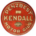 Brotherhood Vintage Gas Sign Reproduction Vintage Metal Signs Round Metal Tin Sign for Garage and Home 8 Inch Diameter – Penzbest Kendall Motor Oils