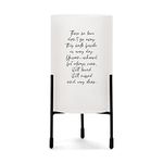 Elanze Designs We Love Don't Go Away Classic White 8 x 4 Glass Hurricane Candle Holder