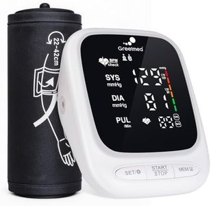Blood Pressure Monitor Upper Arm Automatic Talking Blood Pressure Cuff, Rechargeable Blood Pressure Monitors for Home Use, Digital Led Display Adjustable 8.7"-16.5" Large Bp Cuff Dual User Model