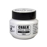 Little Birdie Home Decor Chalk Paint Snow - 120ml |Chalk Paint for Wood Furniture, Wall, Home Decor, Glass, Terracotta Pots & Multi Surface Paint