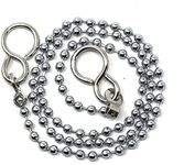 fiXte Ball Type Replacement Bath Sink Chain with Fitted S Hook Chrome Plated 300 (12")