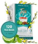 Tega Organic Earl Grey Rooibos Tea | Herbal Tea in Eco-Friendly Tea Bags, Fairtrade, Carbon Neutral, Zero Sugar, Caffeine Free, 20 Individually Wrapped Tea Bags (Pack of 3)