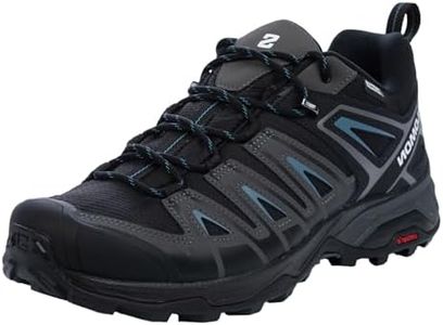 Salomon Men's X ULTRA PIONEER CLIMASALOMON™ WATERPROOF Hiking Shoes for Men, Black / Magnet / Bluesteel, 7