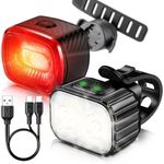 Smart Bike Lights Front and Back, R10 Kit, USB C Rechargeable with Auto Brake Sensing, 400 Lumen Waterproof Bicycle Headlight & Tail Light Set for Night Riding, Long Battery Life for Cycling Safety