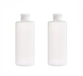 2Pcs Empty Refillable Clear Plastic Bottle - Soft Squeezable Cosmetic Tubes Containers With Flip Lids For Facial Cleanser Shampoo Shower Emulsion Lotion size 400ml /13.6 oz