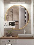 30" Vanity Round Home Decor Wall Mirror in Gold I Metal Frame Mirror I Modern Design Gold Metal Frame Mirror I Decorative Mirror for Bathroom Wash Basin, Bedroom, Drawing Room (Gold, 30")