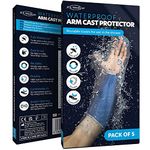 Box of 5 Reusable Waterproof Shower Arm Cast Cover Protectors, Half Arm