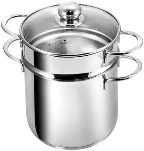 KOPF Olla de inducción para macarrones, Ø 20 cm, acero inoxidable, con colador para verduras