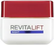 L’Oréal Paris Revitalift Hydrating Night Cream, Anti-Wrinkle Moisturising Formula to Reinforce Skin Elasticity, Smoother and Firmer Skin, Pro-Retinol and Elasti-Peptides, 50ml