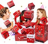 Christmas Surprise Box, 2025 New Surprise Box Gift Box Creating the Most Surprising Gift Explosion for Money, Folding Bouncing Red Envelope Gift Box with Confetti for Christmas Birthday Anniversary Valentine Proposal (B 20PCS)