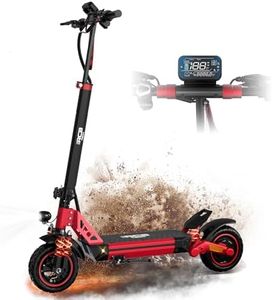 RCB RE24 Trottinette électrique Adulte, Motor 800W, Jusqu'à 25 km/h, Autonomie 60KM, Pneus Antidéflagrant 10'', Contrôle APP, Pliable Scooter électrique, Double Frein, Double Amortisseur