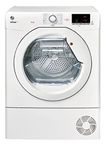 Hoover HLEC8DE H-Dry 300 8kg Condenser Tumble Dryer, Aquavision, White, Sensor dry, NFC