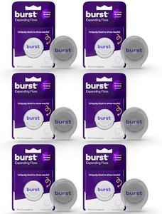 BURST Expanding Dental Floss (Mint Eucalyptus/240 Yards) | Stain Absorbing & Woven with Xylitol Coating to Fight Cavities | Vegan | Paraben Free
