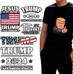 SINUOLIN 11pc Iron on Transfer Sticker Trump Iron Stickers Trump Stickers 2024 Hot Stamping Stickers Heat Transfer Vinyl Decals for Clothing T Shirts Bag Pillow Trump Merchandise Sticker DIY Decor