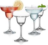 BLISS START Margarita Glasses Set of 6 | Cocktail Glasses with stem Crystal Glassware for Frozen, Martini, Mixing Cocktails | Classic Cocktail Glasses for Drinks -190 ml