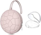 Smlpuame Dummy Holder Case Set,BPA Free Silicone Pacifier Holder Pod with 1 Transparent Dummy Storage Box,Portable Soother Pods for Baby Nappy Changing Bag Stroller,Travel,Home,Easy to Clean(Pink)