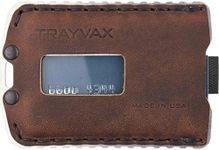 Trayvax Ascent Wallet, RFID Blocking Front Pocket Money and Credit Card Holder, Minimalist Slim Leather Metal Wallet for Men and Women, Raw Mississippi Mud