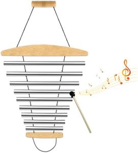 Julymoda Hand Chime with Mallet 9-Tone, Sound Healing Instruments, Beautiful Sustained Sound, Energy Chime for Meditation Relaxing Yoga