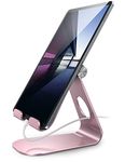 Lamicall Tablet Stand, Adjustable Tablet Holder - Desktop Stand Dock Compatible with New 2024 iPad Pro 9.7, 10.5, 11, 12.9, 13, iPad Air mini 2 3 4 5 6, Switch, Samsung Tab, other Tablets - Rose Gold