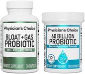 Physician's CHOICE Bloat & Gas Probiotic 30ct + 60 Billion Probiotic 30ct - Digestive Wellness Bundle